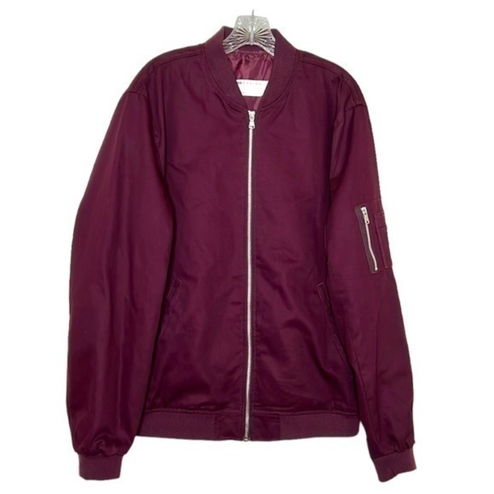 ASOS DESIGN Men’s MA1 Bomber Jacket Burgundy XL